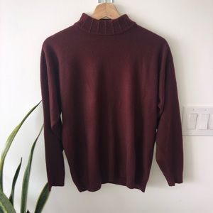 Vintage burgundy turtleneck